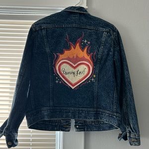 Hand painted jean jacket